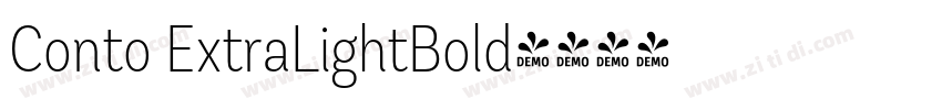 Conto ExtraLightBold字体转换